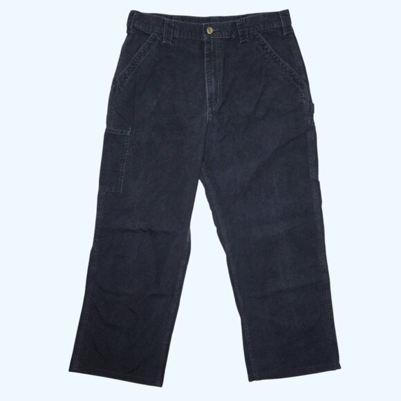 Carhartt Utility Work Pants Loose Mens 36x32 (~34x27) Carpenter B151 BLB Blue - Picture 2 of 8